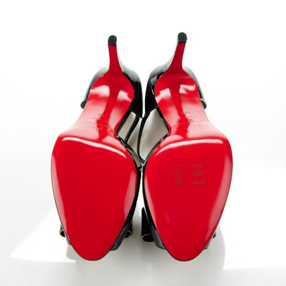 Christian Louboutin Patent Bow Senora 100 Sandals 40.5 Black 5 of 7
