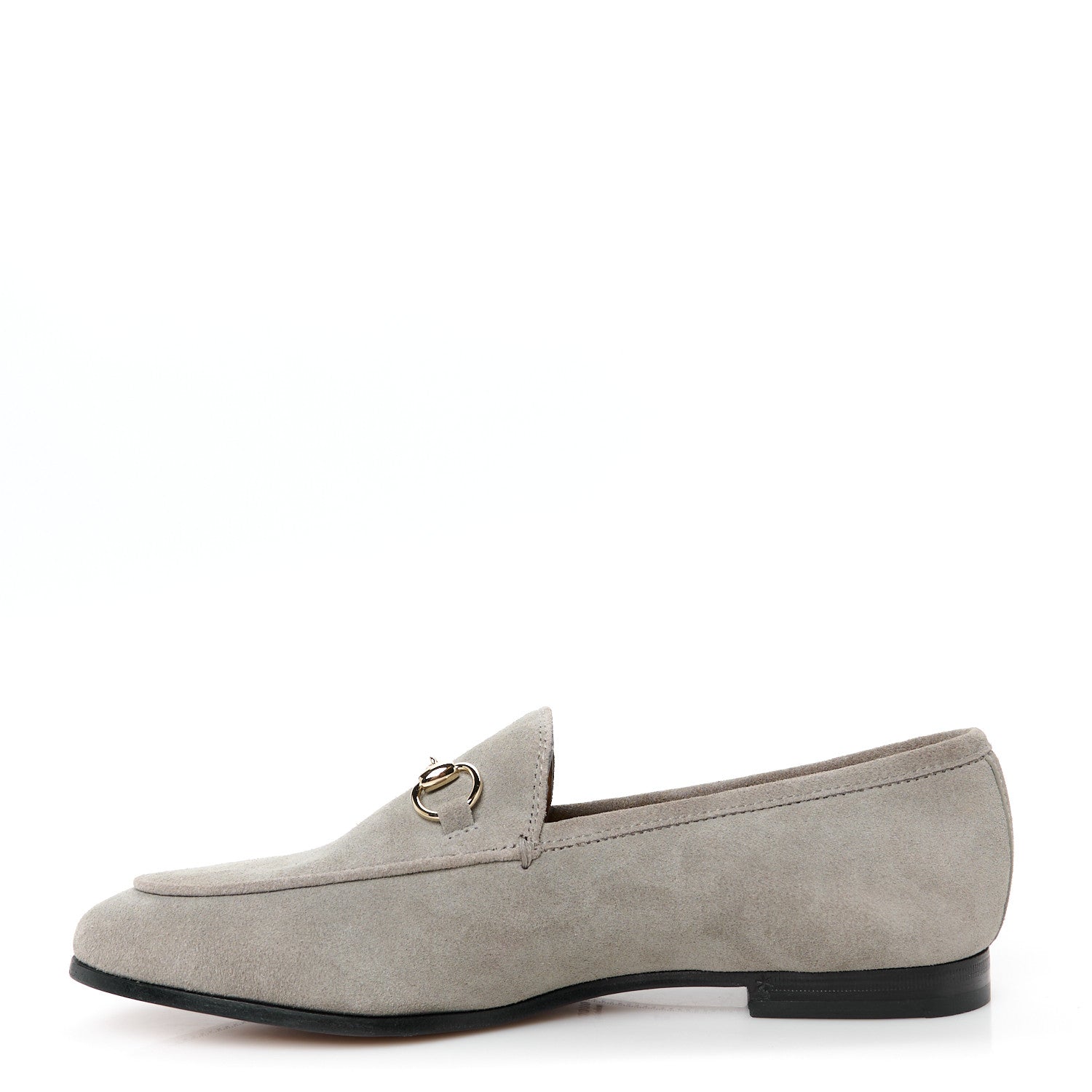 Gucci Suede Horsebit Womens Jordaan Loafers 37 New Fango 1 of 11