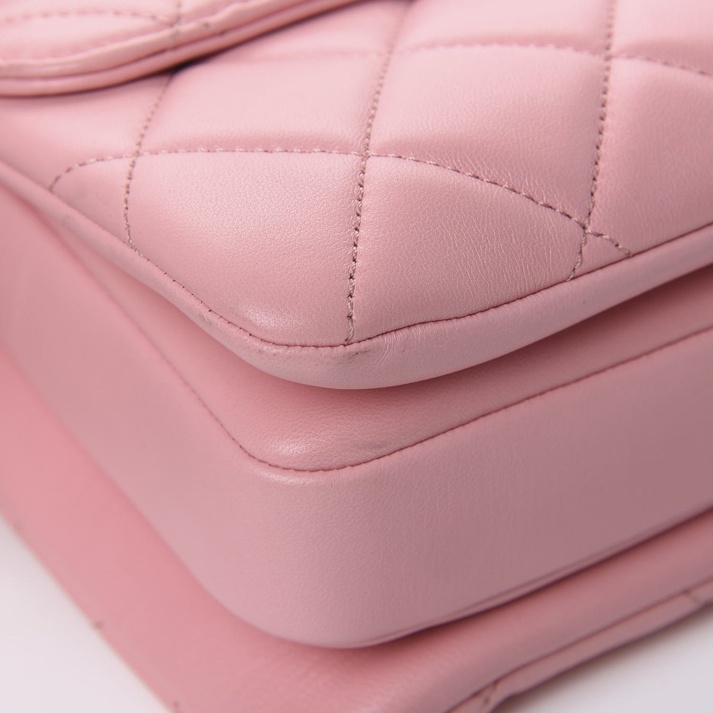 Lambskin Quilted Small Trendy CC Flap Dual Handle Bag Pink