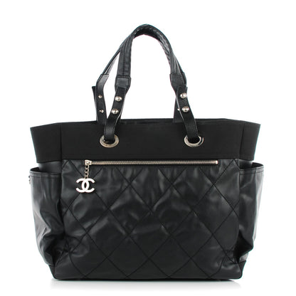 Chanel Coated Canvas Large Paris Biarritz Tote Black 1 of 12