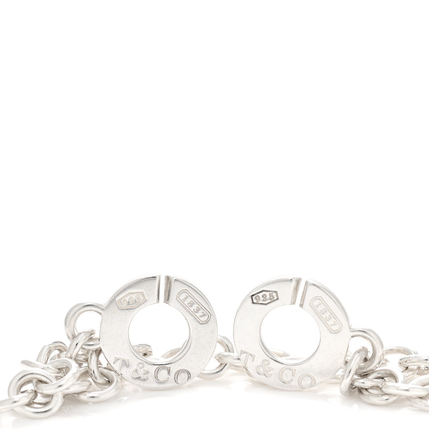 Tiffany Sterling Silver 1837 Circle Clasp Bracelet 3 of 5