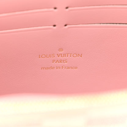 Louis Vuitton Damier Azur Croisette Chain Wallet Rose Ballerine 7 of 9