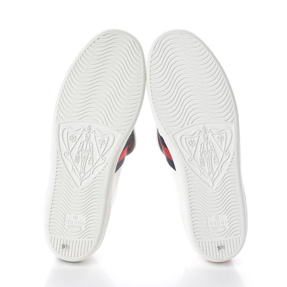 Gucci Calfskin Crystal Web LOVED Embroidered Womens Ace Sneakers 39.5 White 7 of 8