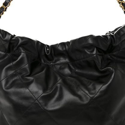 Chanel Shiny Calfskin Quilted Small Chanel 22 Black 9 of 11