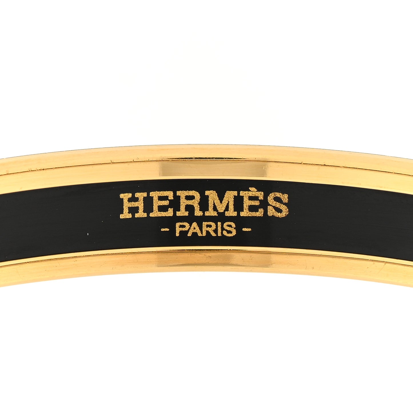 Enamel Printed Narrow Les Cles Bracelet 65 Black