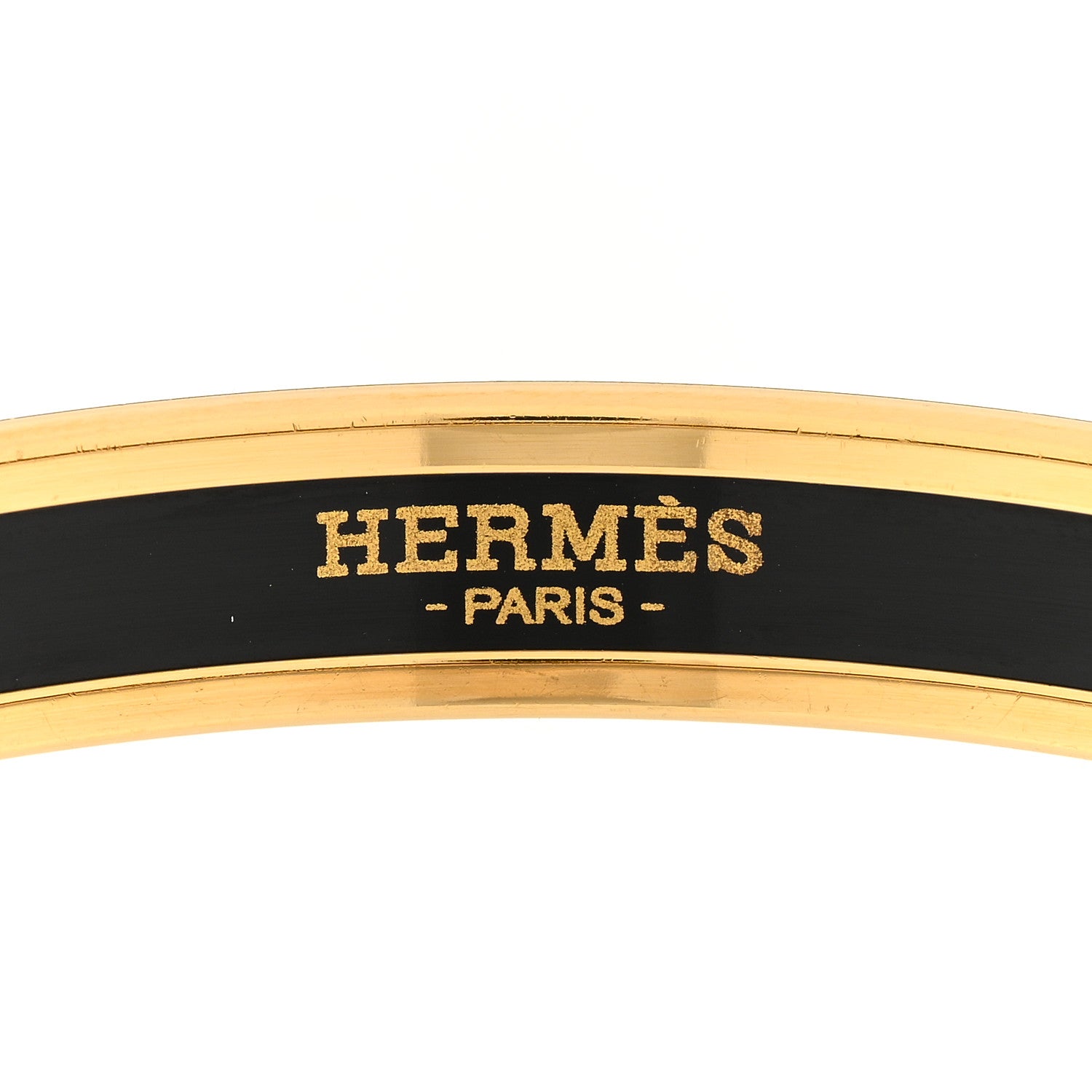 Hermes Enamel Printed Narrow Les Cles Bracelet 65 Black 3 of 3
