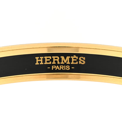 Hermes Enamel Printed Narrow Les Cles Bracelet 65 Black 3 of 3