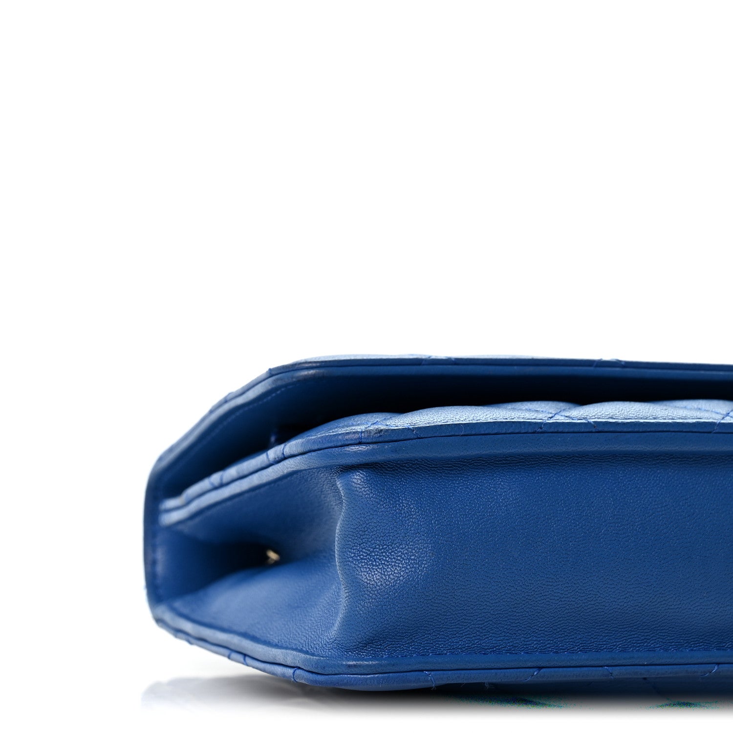 Chanel Lambskin Quilted Wallet On Chain WOC Blue 10 of 14