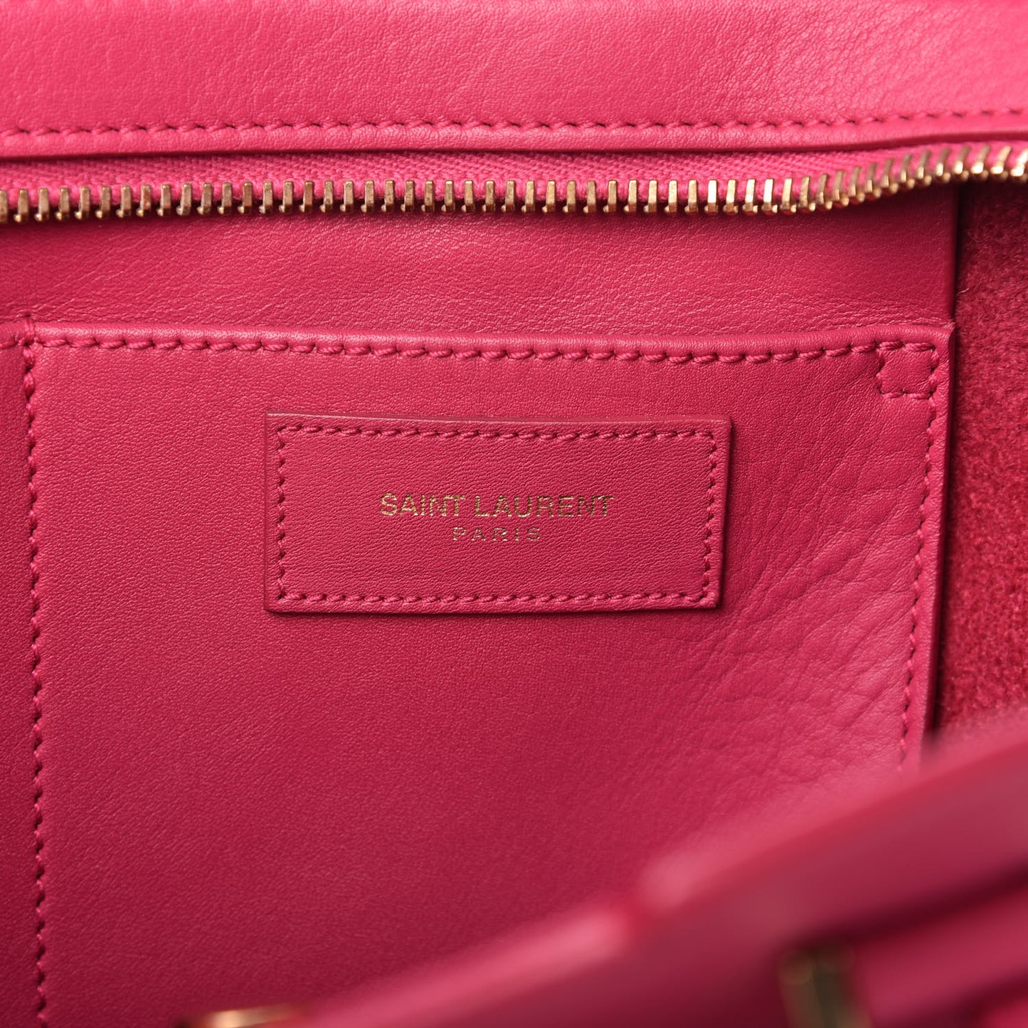 Calfskin Small Classic Y Cabas Fuchsia