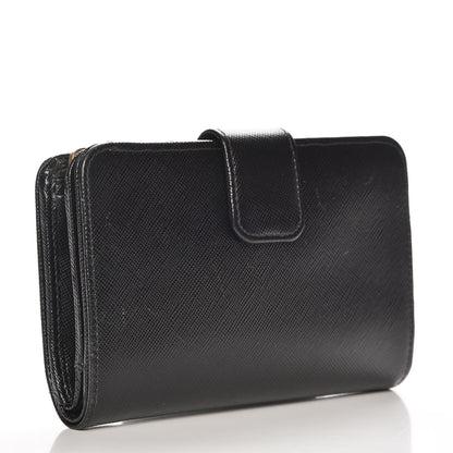 Prada Saffiano Compact Wallet Nero Black 3 of 9