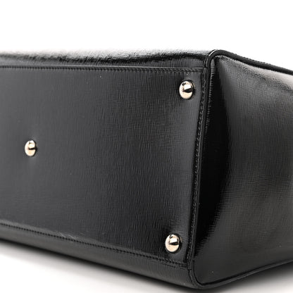 Fendi Patent Vitello Elite Regular 2Jours Tote Black 10 of 12