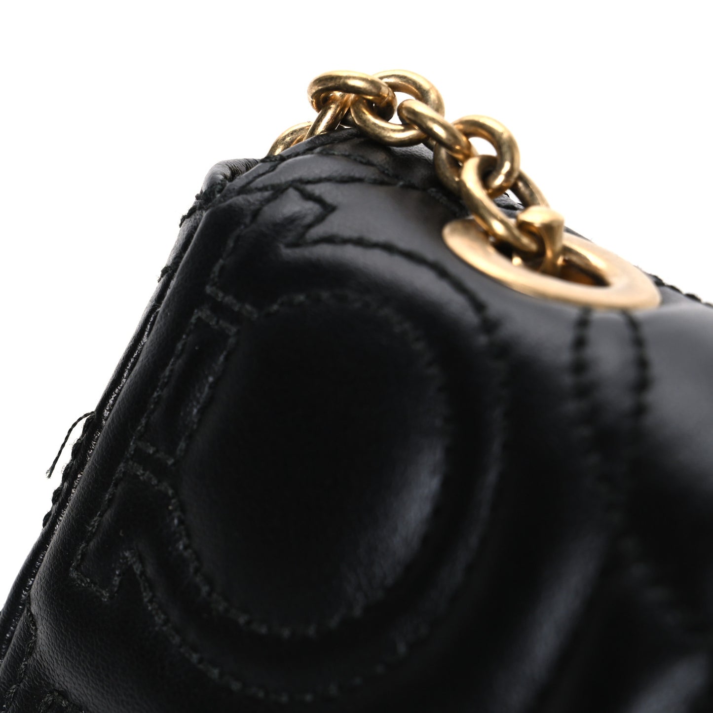 Calfskin Quilted Gancini Mini Bag Black