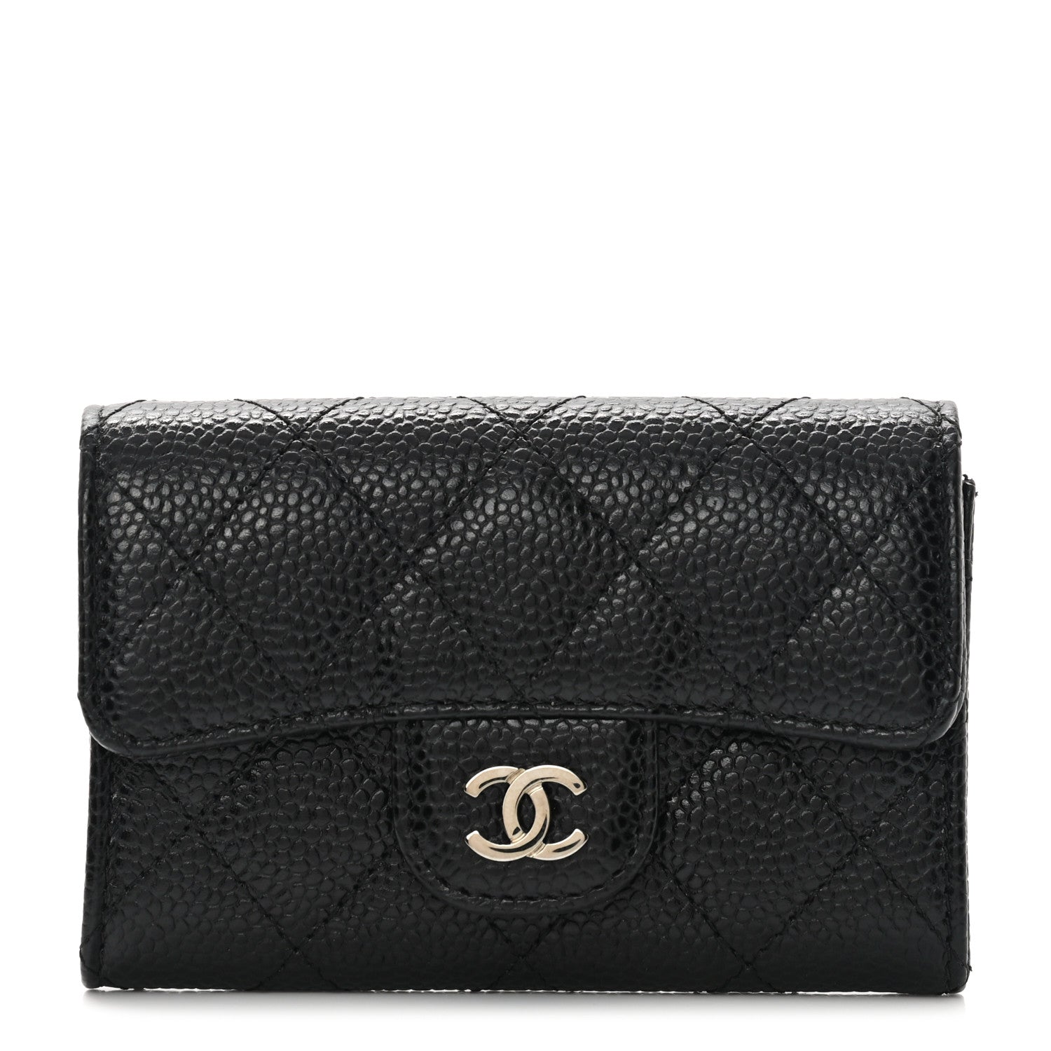 Chanel Caviar Quilted Flap Card Holder Black 1 of 9