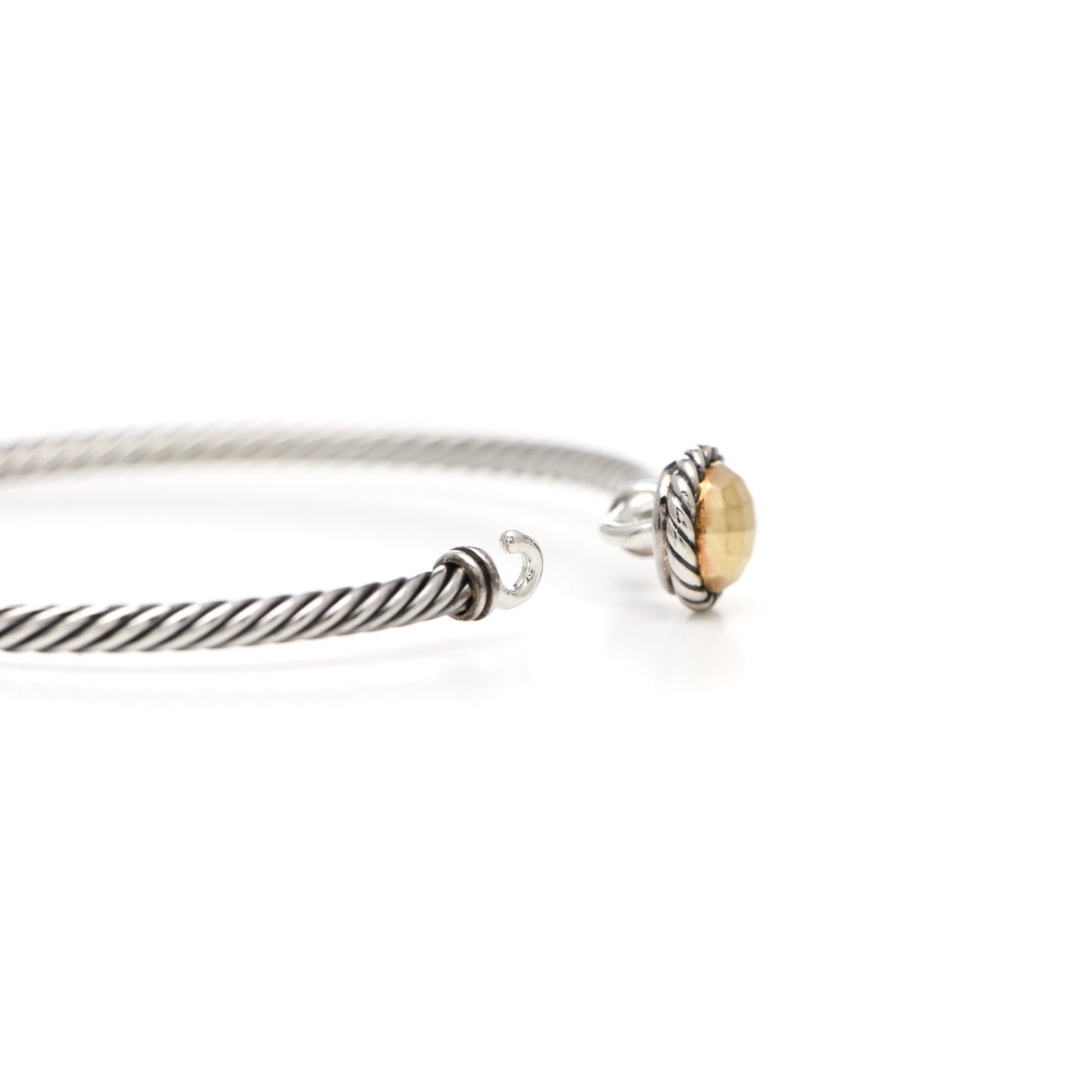 Sterling Silver 18K Yellow Gold 3mm Chatelaine Bracelet