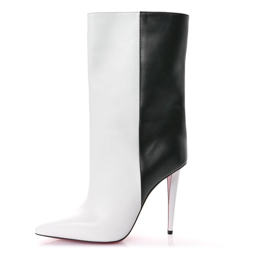 Calfskin Astrilarge 100 Booties 39 White Black