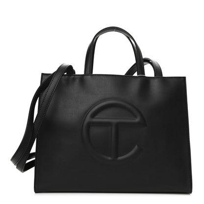 Telfar Vegan Leather Medium Shopping Bag Black 1 of 8