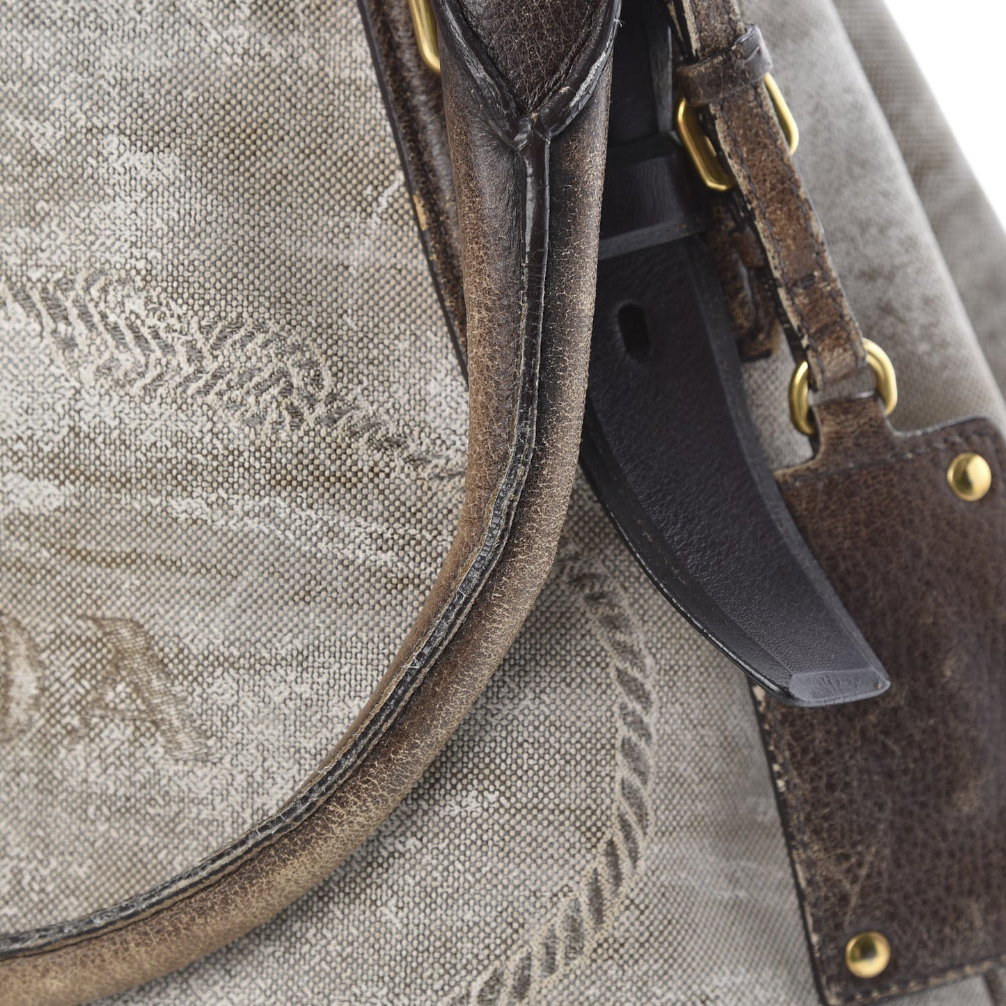 Jacquard Logo Tote Bruciato Cera