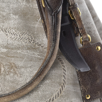 Prada Jacquard Logo Tote Bruciato Cera 17 of 21