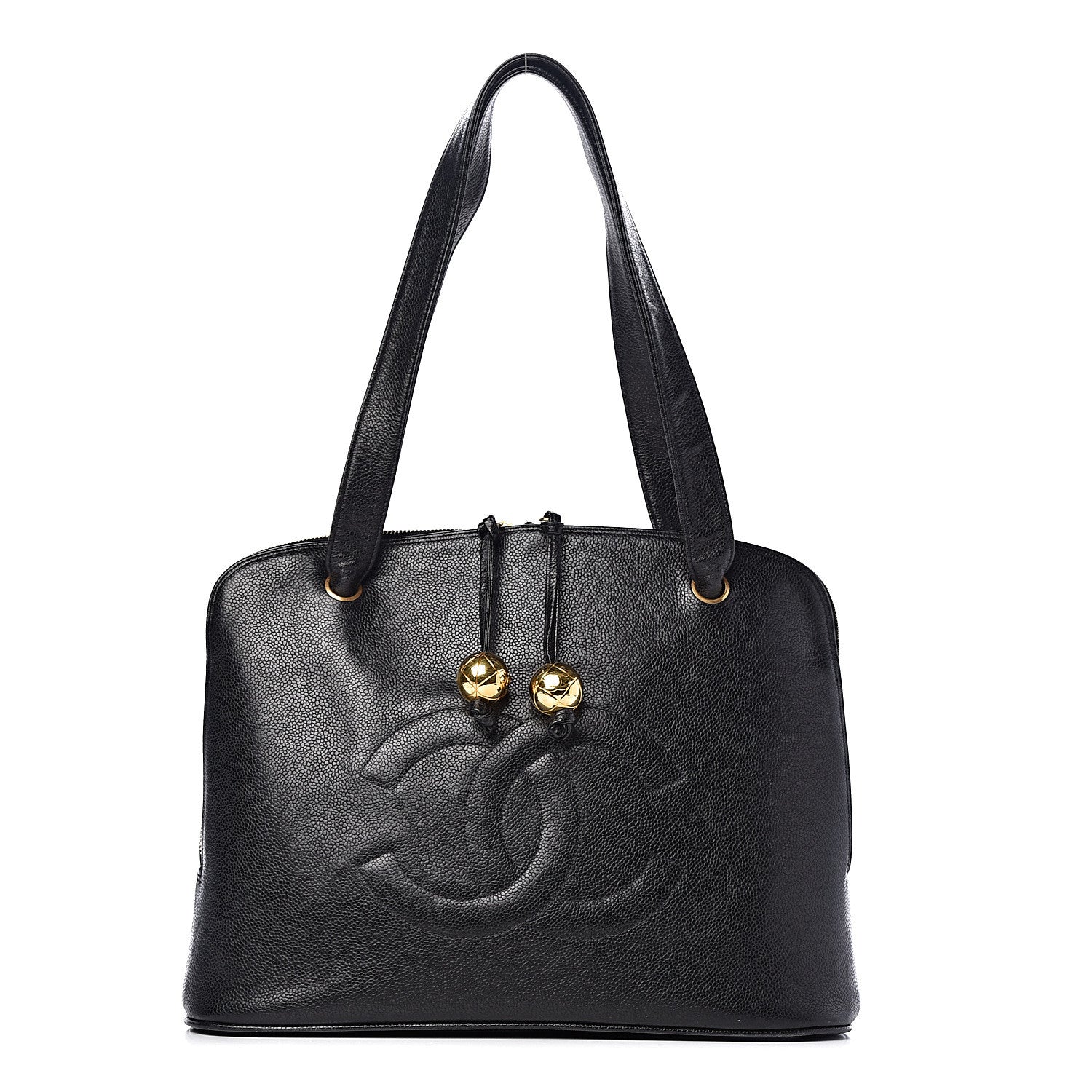 Chanel Caviar Large CC Shoulder Bag Black 1 of 17