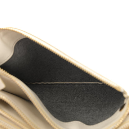 Celine Lambskin Small Trio Crossbody Bag White 5 of 13