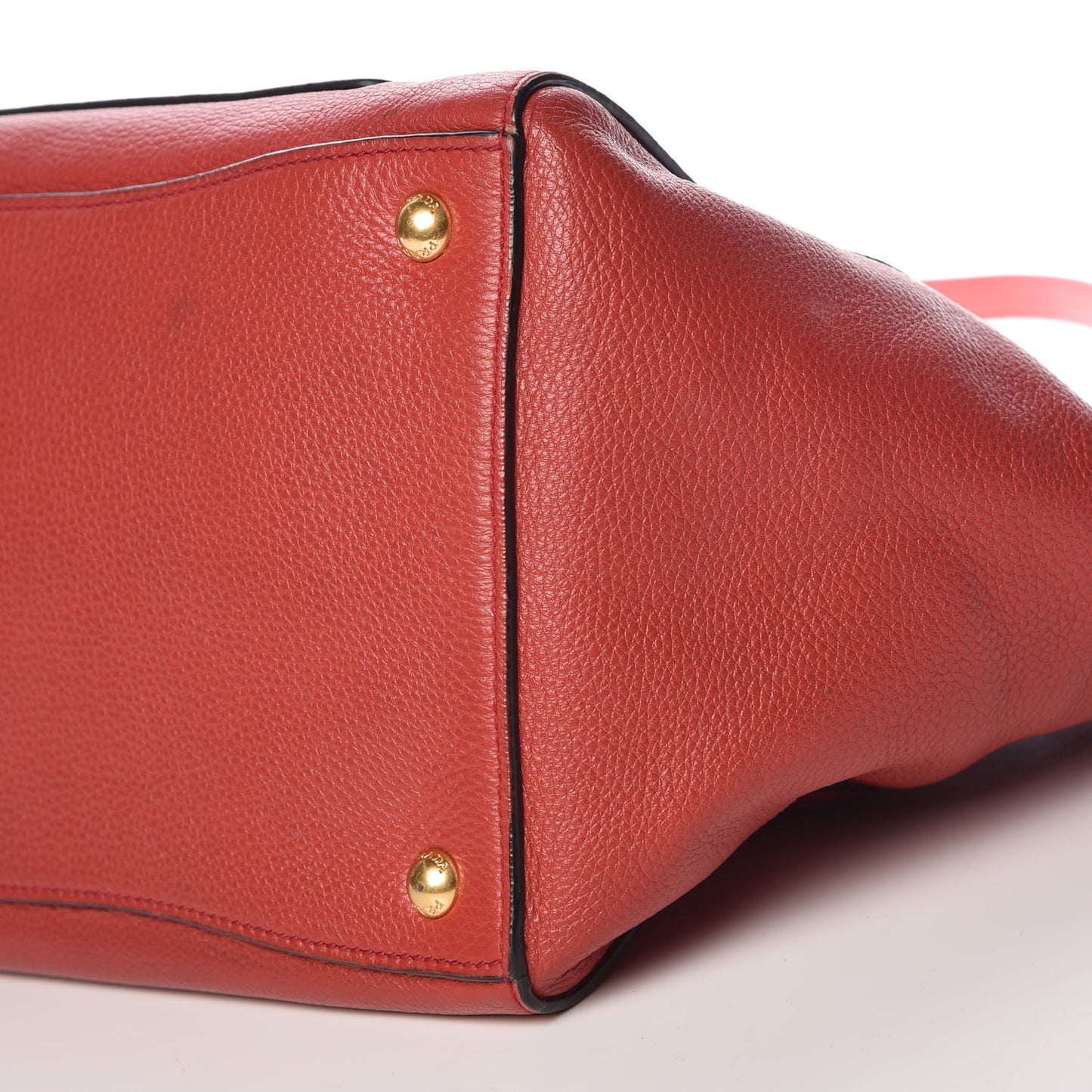 Vitello Daino Shopping Tote Rosso