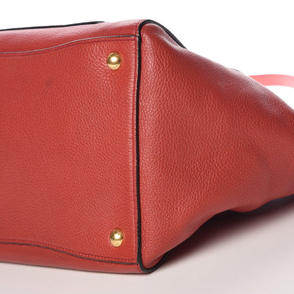 Prada Vitello Daino Shopping Tote Rosso 9 of 12