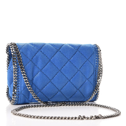Stella McCartney Shaggy Deer Quilted Mini Falabella Bright Blue 3 of 10