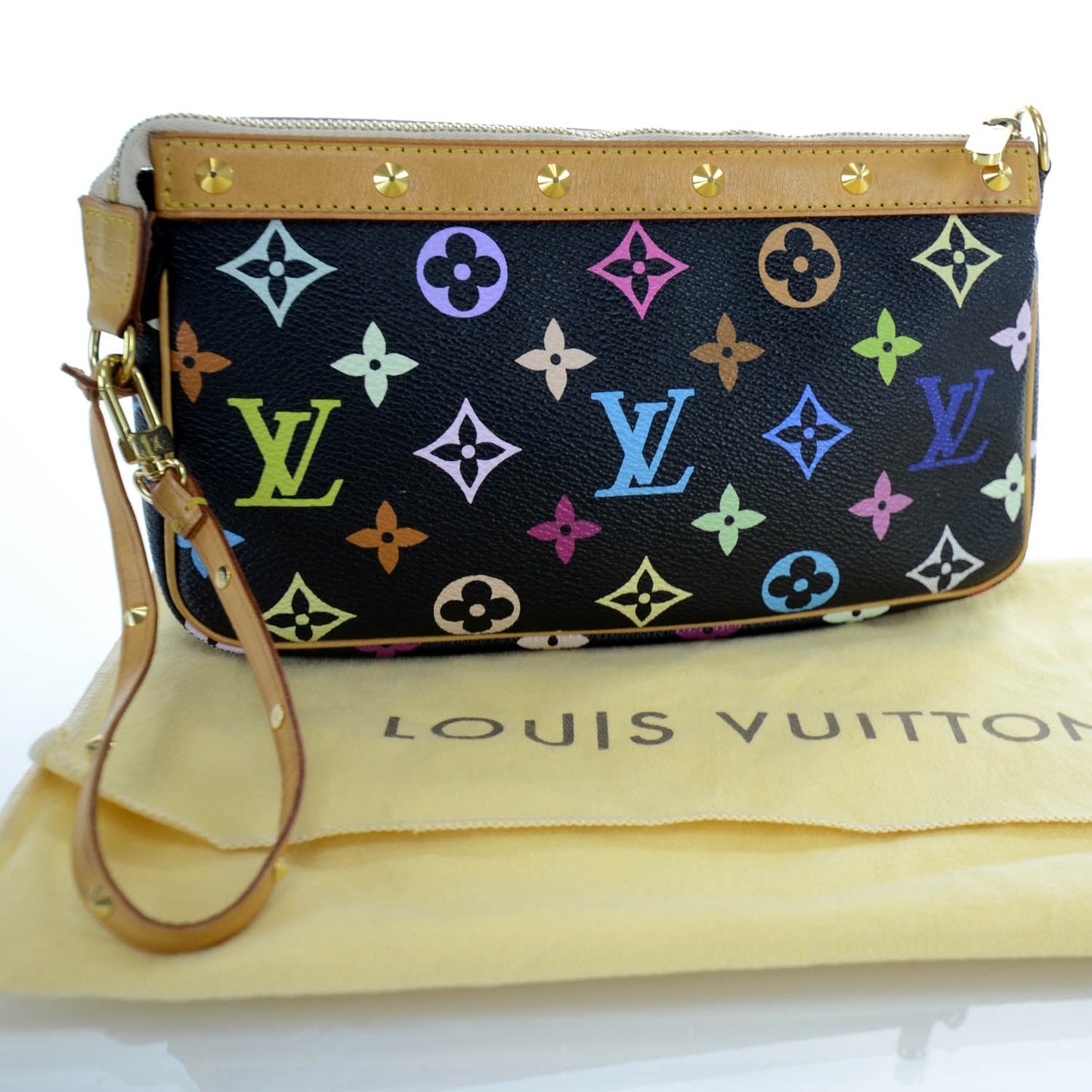 Monogram Multicolor Pochette Accessories Black