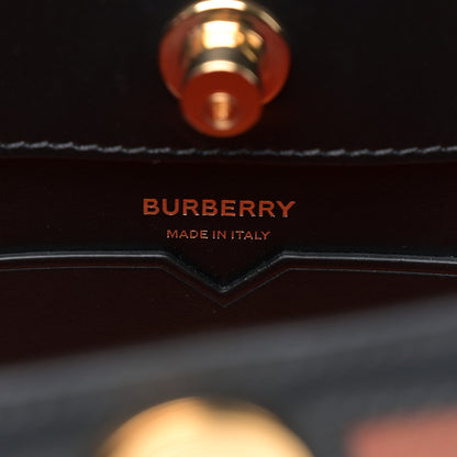 Burberry Calfskin Quilted Small Society Tote Brown Black 6 of 11