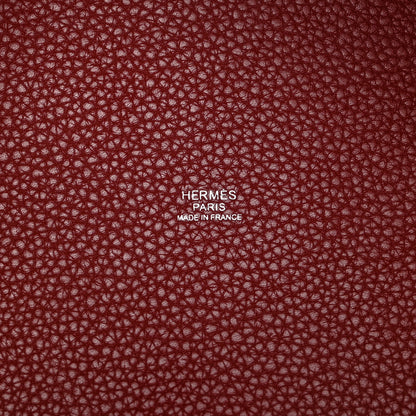 Hermes Taurillon Clemence Swift Picotin Lock 22 MM Rouge H Brique 6 of 10