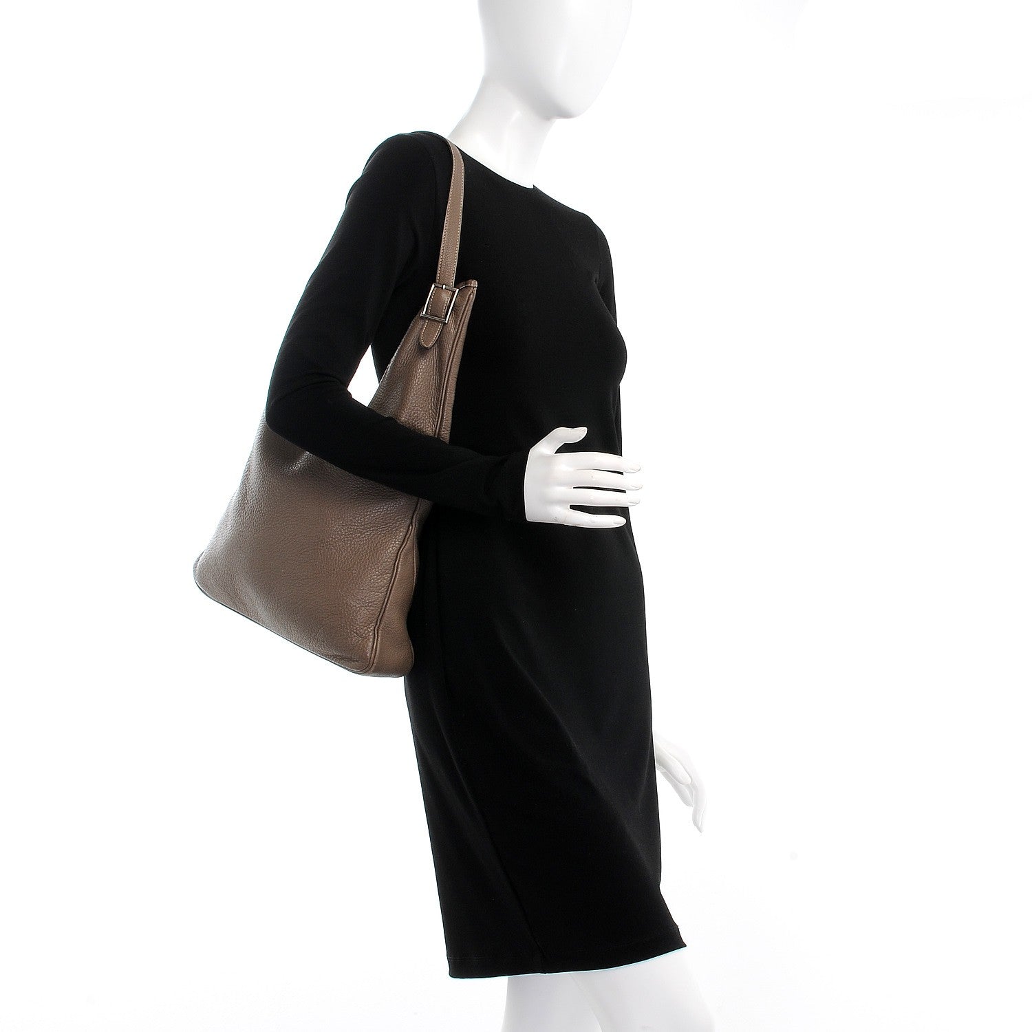 Hermes Taurillon Clemence Massai PM Etoupe 2 of 13