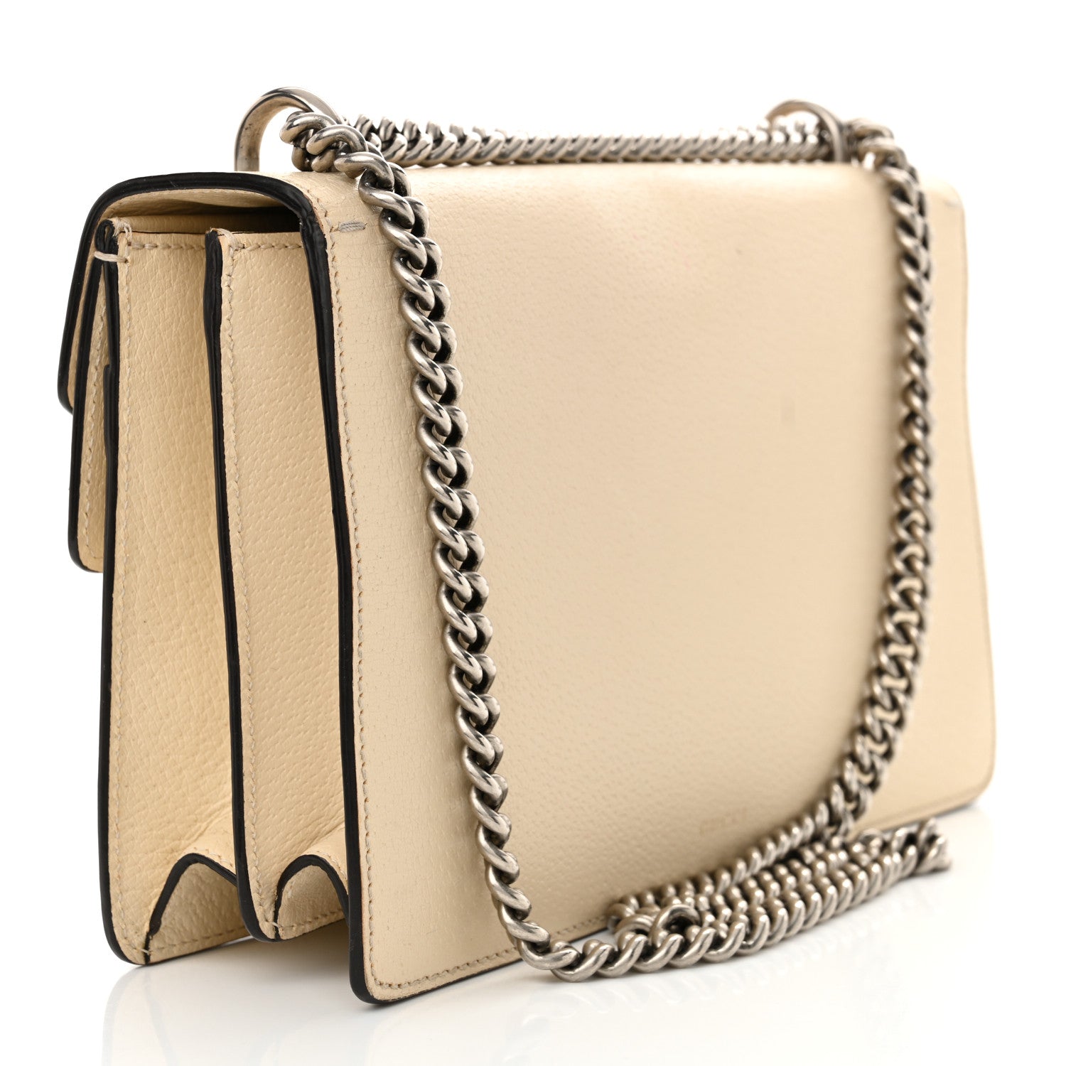 Gucci Textured Calfskin Crystal Small Dionysus Shoulder Bag Mystic White 3 of 16