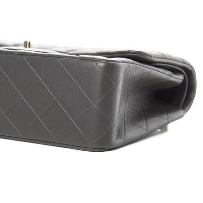 Chanel Lambskin Quilted Jumbo Double Flap Grey 10 of 11