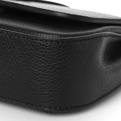 Versace Grainy Calfskin Virtus V Mini Wallet Chain Crossbody Black 8 of 8