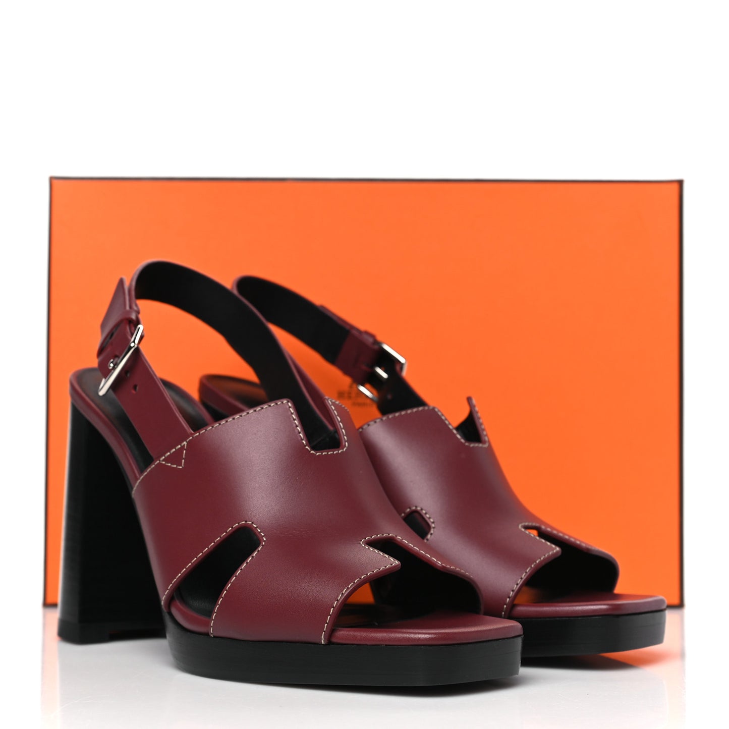 Calfskin Eris 90 Sandals 39 Rouge H