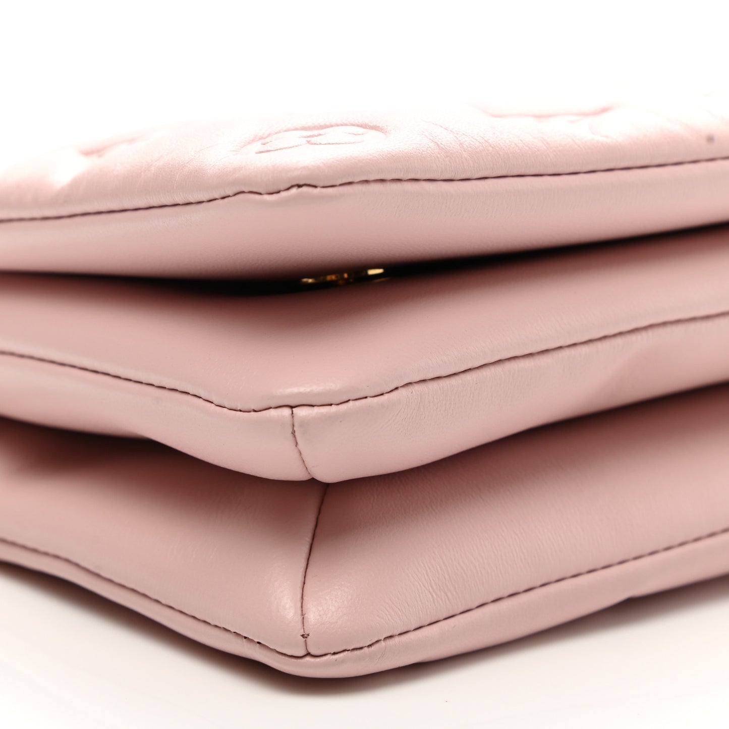 Lambskin Embossed Monogram Pochette Coussin Rose