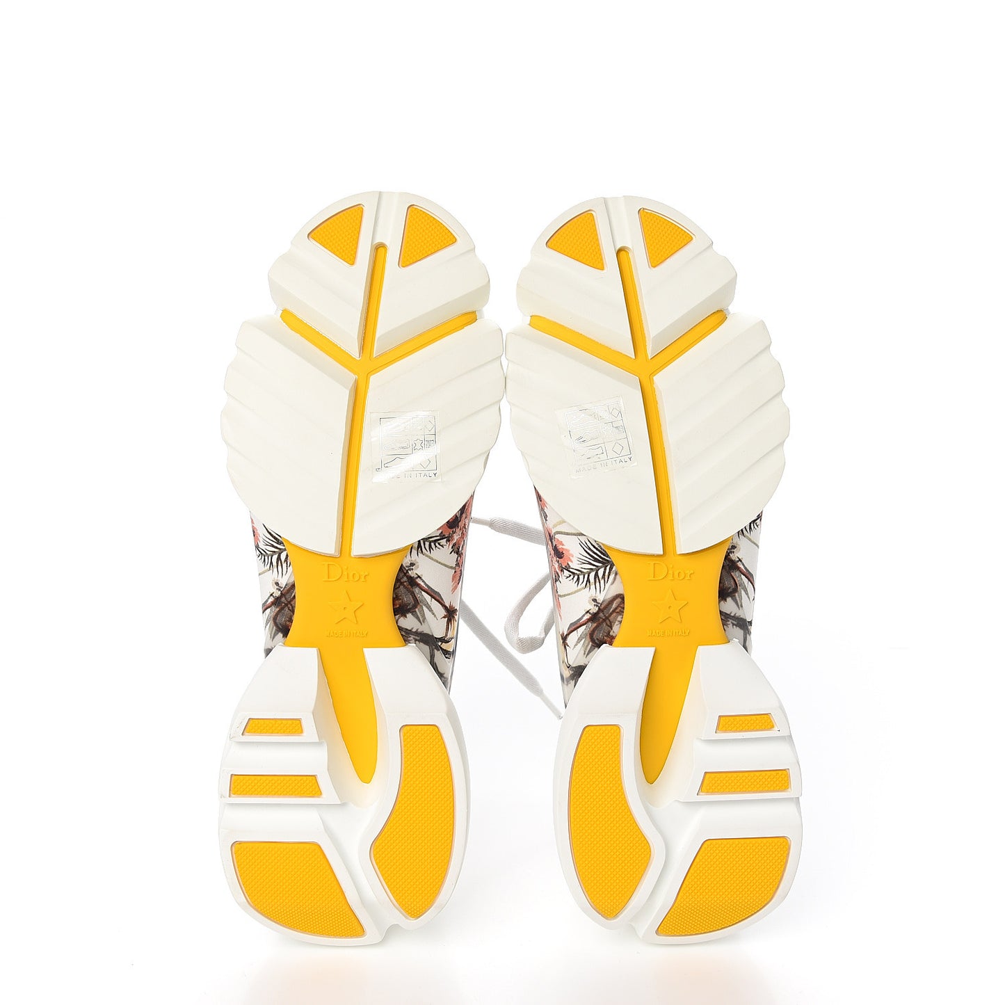 Neoprene Rubber Champetre Print Womens D-Connect Sneakers 39.5 White Multicolor
