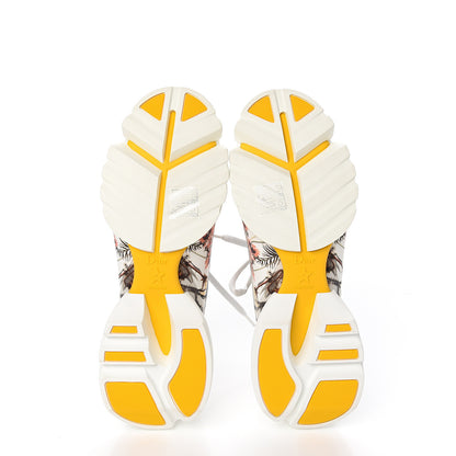 Christian Dior Neoprene Rubber Champetre Print Womens D-Connect Sneakers 39.5 White Multicolor 5 of 9