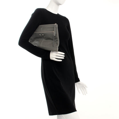 Balenciaga Agneau Arena Classic Hardware Medium Clip Gris Fumee 2 of 9