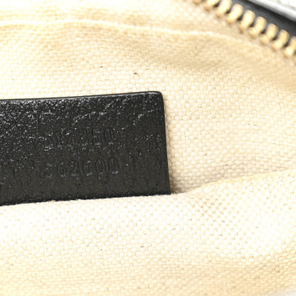 Gucci Jacquard Black Denim GG Monogram Textured Dollar Calfskin Mini Ophidia Shoulder Bag Black Ivory 7 of 10