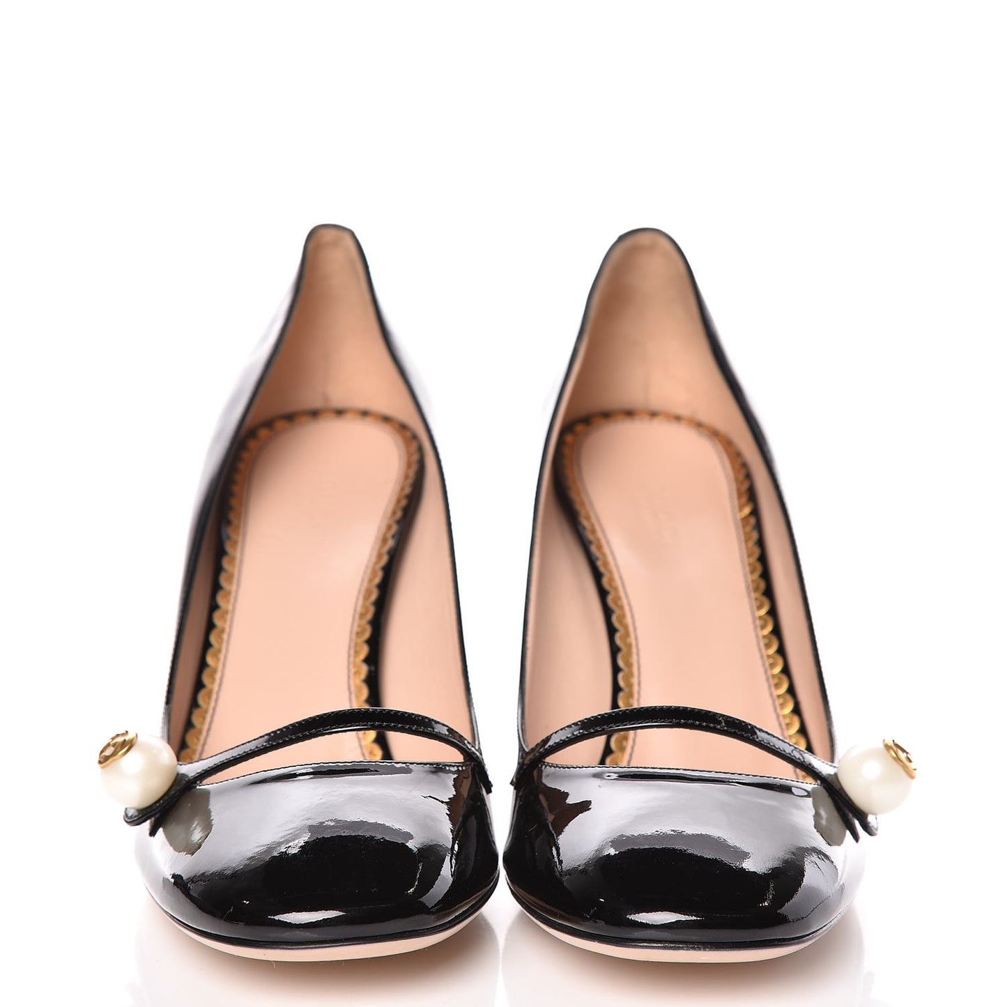 Vernice Pearl Arielle Mary Jane Pumps 39 Black