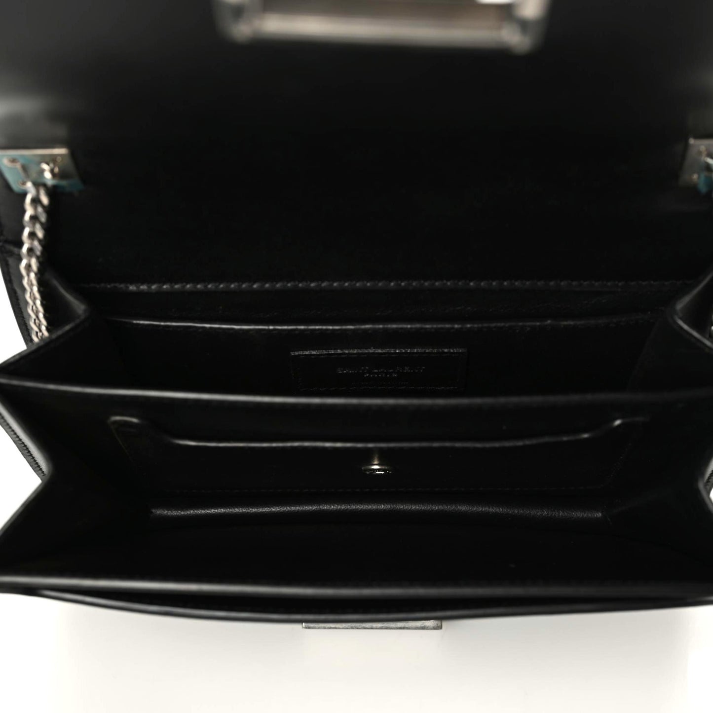 Calfskin Metropolis Chain Shoulder Bag Black