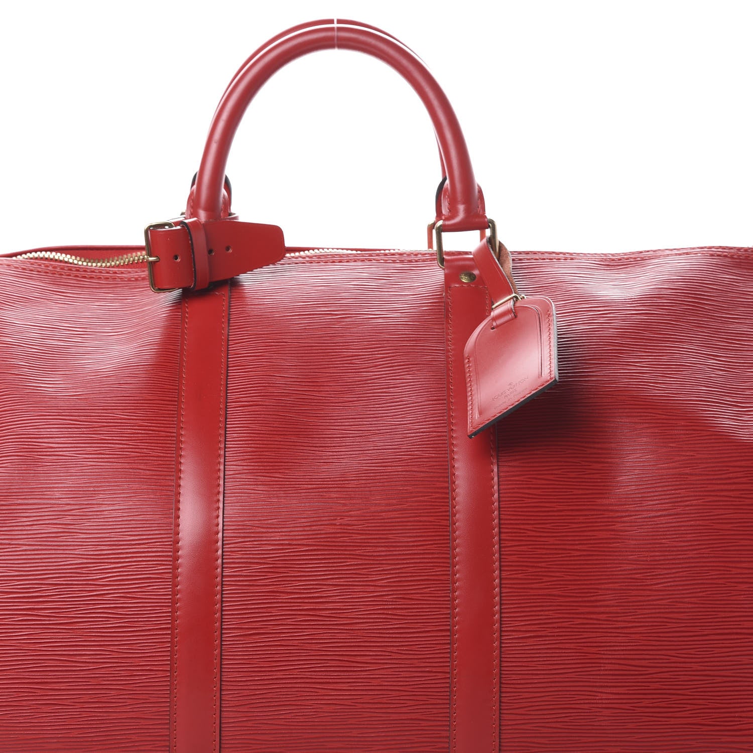 Louis Vuitton Epi Keepall 55 Castillan Red 7 of 16