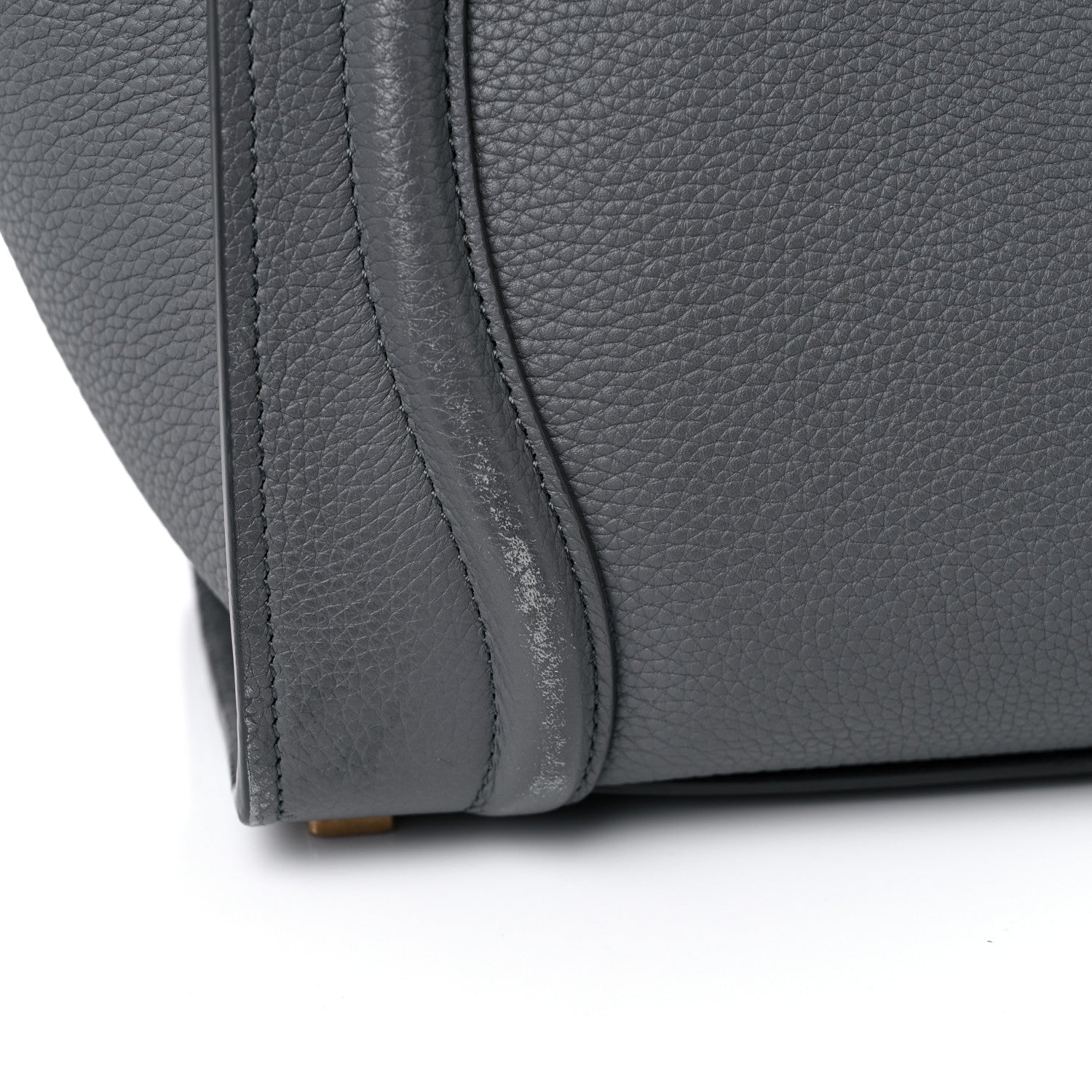 Celine Baby Drummed Calfskin Micro Luggage Kohl 18 of 19
