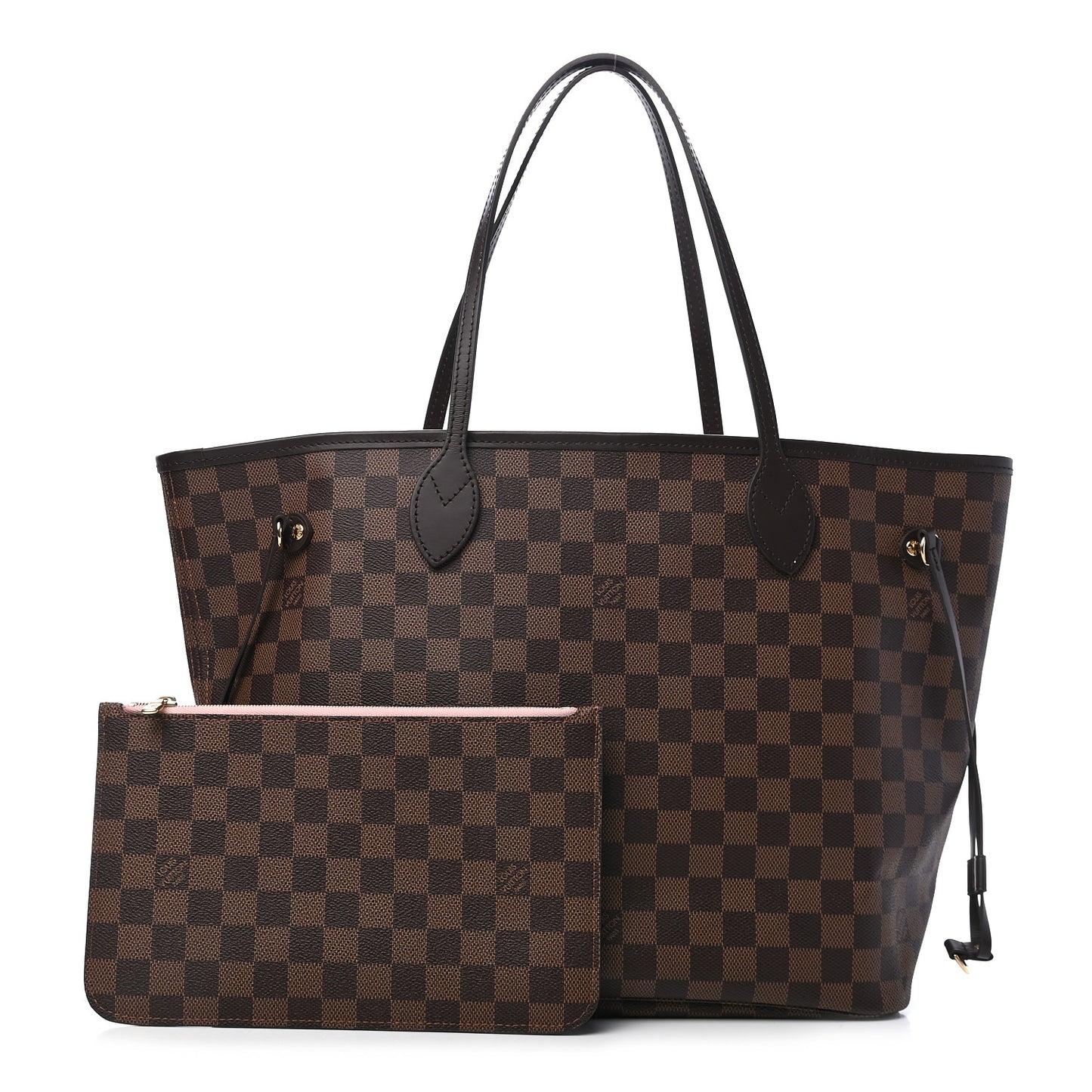 Damier Ebene Neo Neverfull MM Rose Ballerine