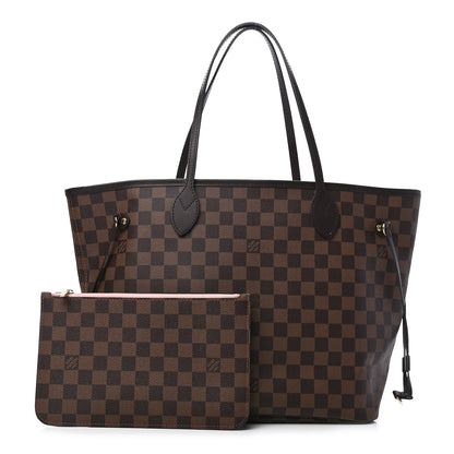 Louis Vuitton Damier Ebene Neo Neverfull MM Rose Ballerine 2 of 28