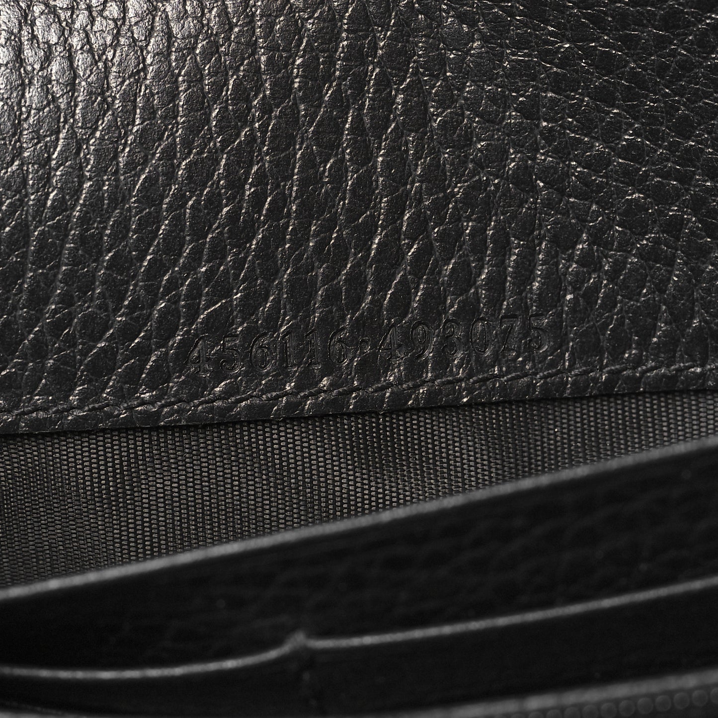 Dollar Calfskin GG Marmont Continental Wallet Black