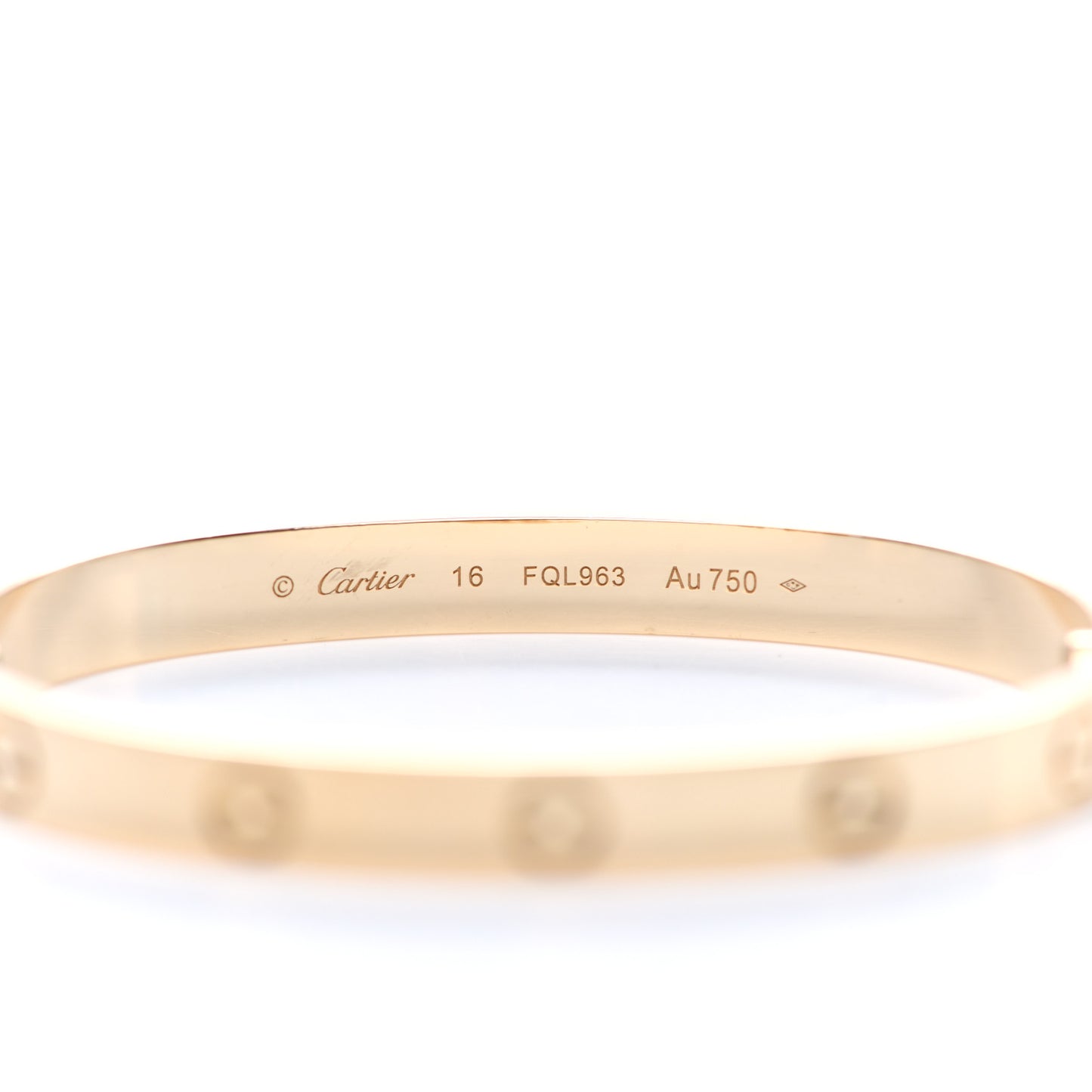 18K Yellow Gold LOVE Bracelet 16