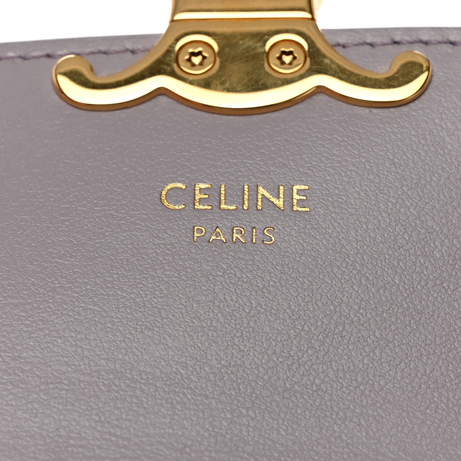 Celine Shiny Calfskin Triomphe Flap Card Holder Lilac 6 of 9