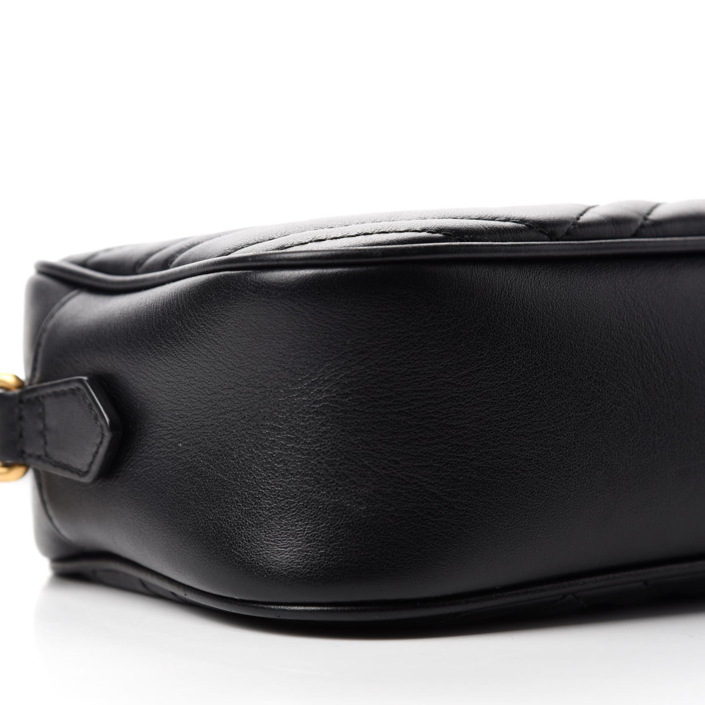Calfskin Matelasse Small GG Marmont Chain Shoulder Bag Black